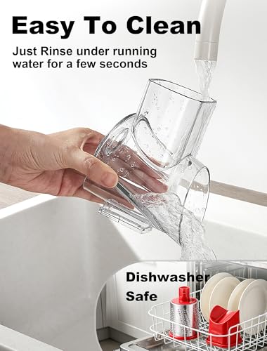 Rotary Cheese Grater Vegetable Shredder With 6 Interchangeable Blades No Slip Suction Base