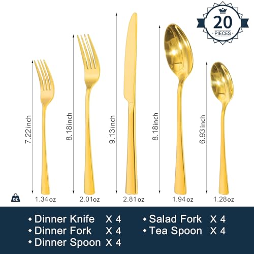 18 10 Flatware set for 4