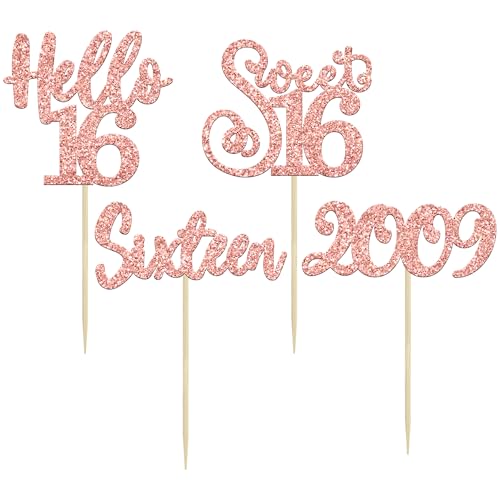 24pcs 16th Birthday Cupcake Toppers (24 Count)