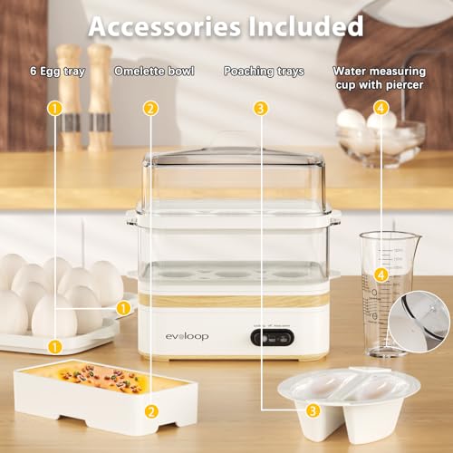 Rapid Egg Cooker Electric 12 Eggs Capacity (12 Count)