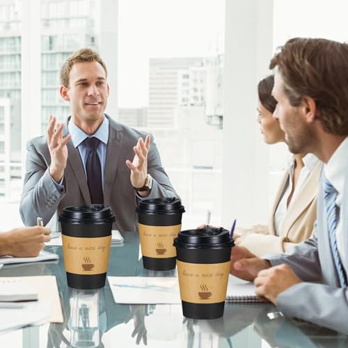 100 Pack 12 oz Coffee Cups (100 Count)