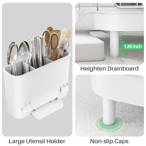 Expandable Dish Drying Rack for Small Kitchen Counter