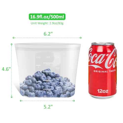 100% Platinum Silicone Reusable Food Storage Bags (4 Count)