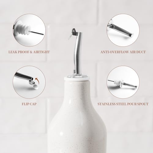 16oz Ceramic Oil Dispenser Bottle (2 Count)