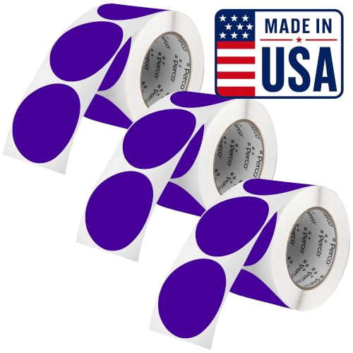 Purple Perforated Round Circle Dot Sticker 3 (3 Count)