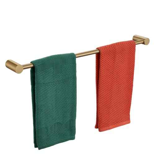 Bathroom Towel Rack Wall Mounted 24'' Bath Towel Bar Holder for Bathroom Hardware Accessories Champagne Bronze Stainless Steel