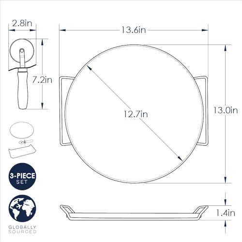 Tan Pizza Stone Set