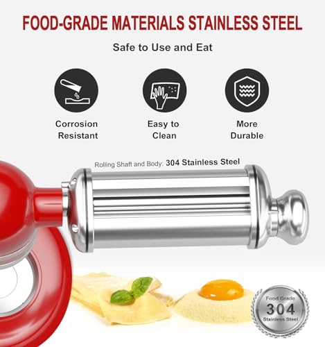 Pasta Roller for Kitchenaid Stand Mixer