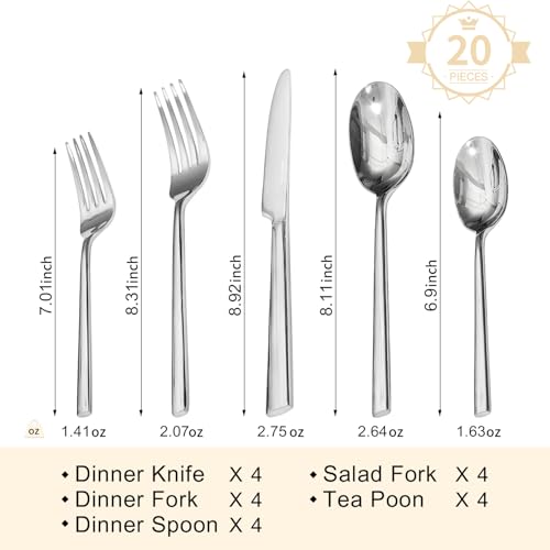 Silverware Set for 4 (20 Count)