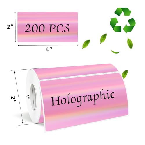 2x4 Inch Holographic Thermal Labels