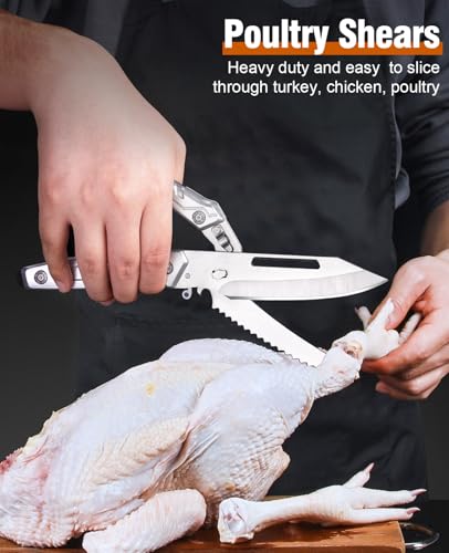 2PCS Brisket Carving Knife and All Purpose Kitchen Shears Set (2 Count)