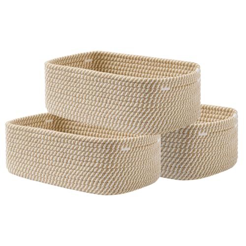 Small Woven Storage Basket for Organizing (3 Count)