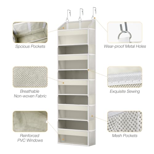Over the Door Organizer Over the Door Shoe Organizer with 5 Front & 10 Mesh Side Pockets