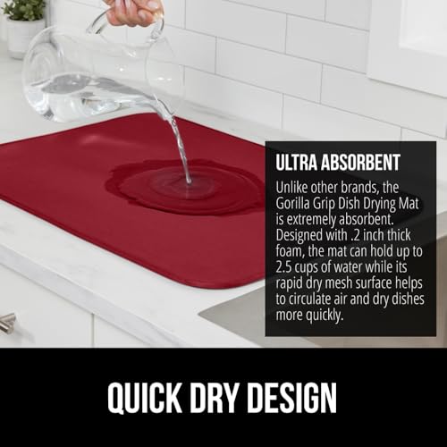 Ultra Absorbent Microfiber Dish Drying Mat (2 Count)