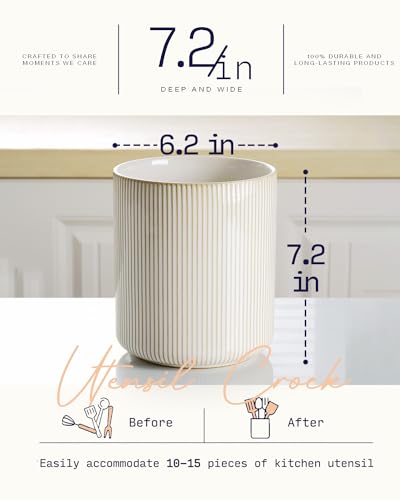 Large Utensil Holder for Kitchen Counter