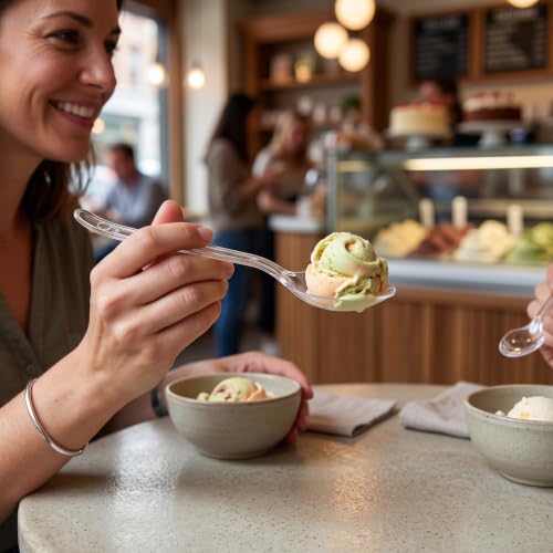 360 Count Clear Plastic Spoons Heavy Duty