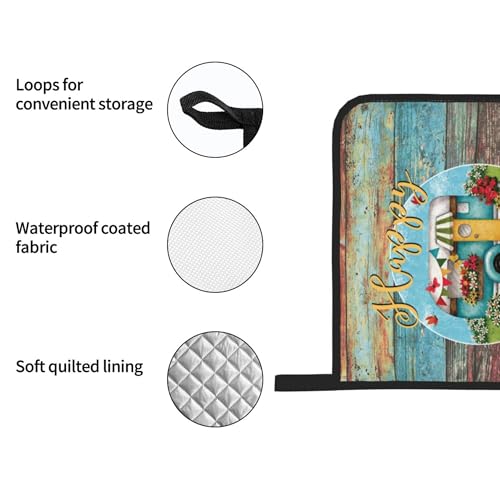 Happy Camper Oven Mitts and Pot Holders Sets of 4