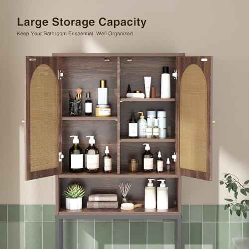 Rattan Toilet Storage Cabinet
