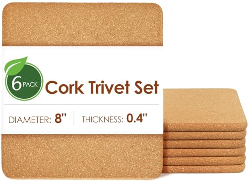 Cork Trivets for Hot Pots and Pans (6 Count)