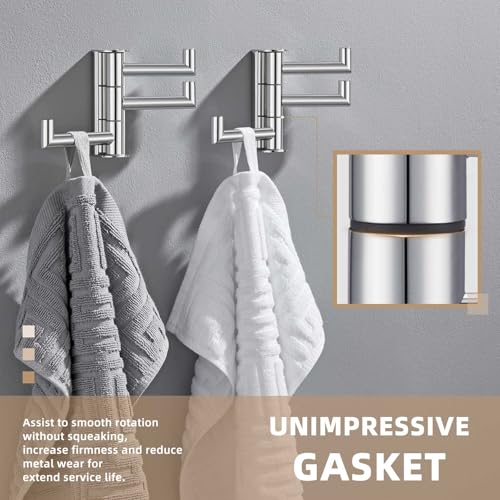 Swivel Towel Hook Polished Chrome (2 Count)