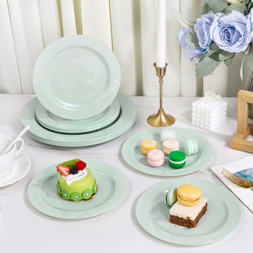 60PCS Sage Green Plates (60 Count)