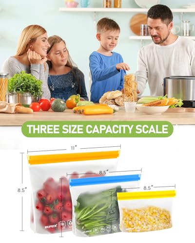 10Pack Reusable Snack Bags Dishwasher Safe (10 Count)