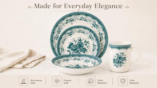 Royal 24 Piece Porcelain Dinnerware Set for 6