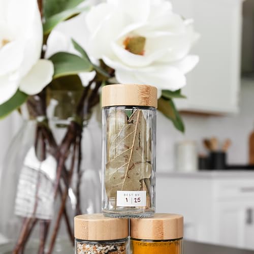 Glass Spice Jars with Label (24 Count)