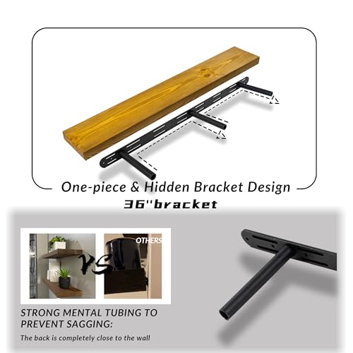 Rustic Floating Shelves 36 inch Long 8 inch deep Set of 2 (2 Count)