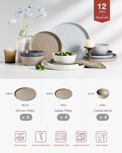 Mars Stoneware Dinnerware Set for 4