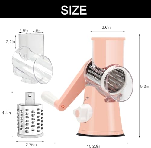 Rotary Cheese Grater Hand Crank Cheese Shredder for Fresh Cheese