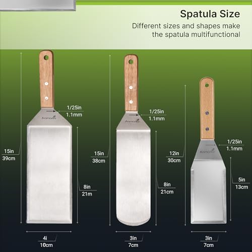 Stainless Steel Metal Spatula Set (4 Count)