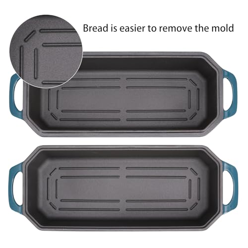 Bread Pan Cast Iron Loaf Pan with Lid Bread Loaf Pan 13x5 Inch Enameled Cast Iron Sourdough Bread Pan