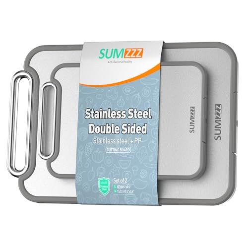 Stainless Steel Cutting Board for Kitchen (2 Count)