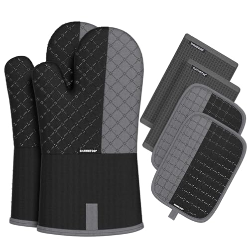 Oven Mitts and Pot Holders Sets 6pcs (6 Count)