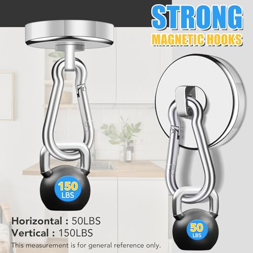 Magnetic Hooks Heavy Duty 150Lbs (4 Count)