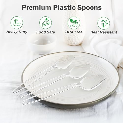 360 Count Clear Plastic Spoons Disposable