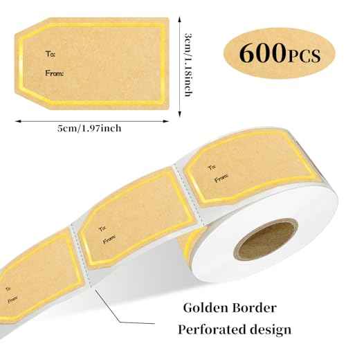 600PCS Gift Tag Stickers