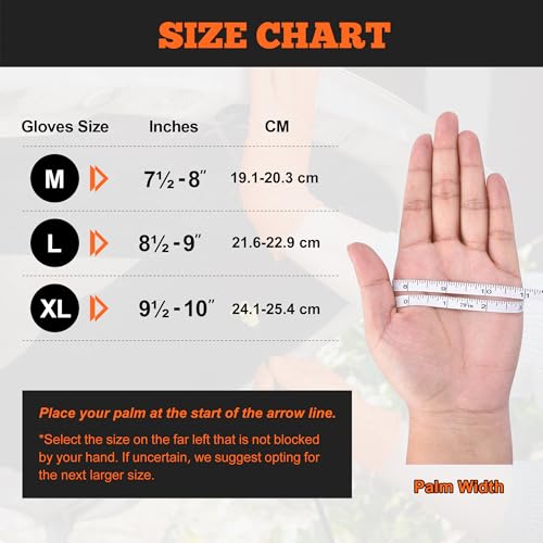 Heavy Duty Orange Nitrile Gloves (100 Count)