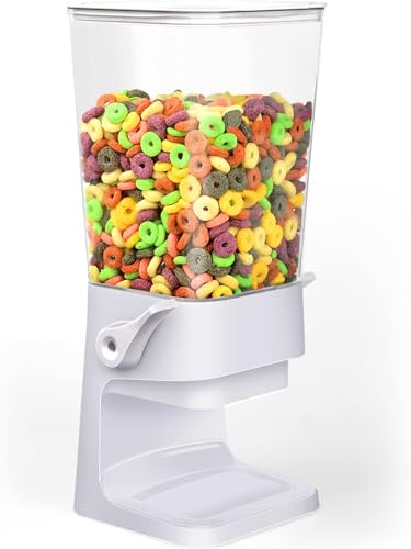 Cereal Dispenser Countertop Large Cereal Containers Storage White (3 Count)