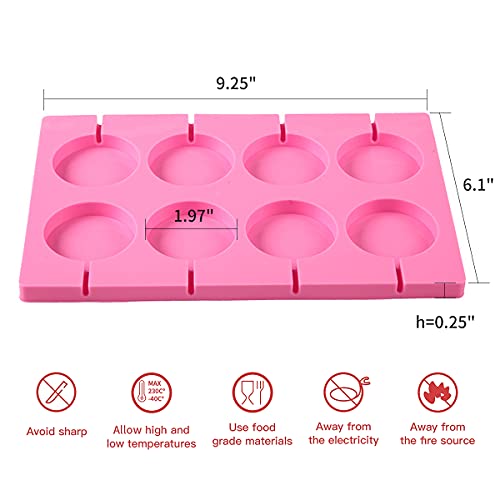 8 Capacity Large Silicone Lollipop Molds