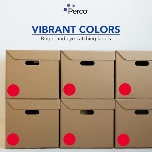 Red Perforated Round Circle Dot Sticker 3 (3 Count)