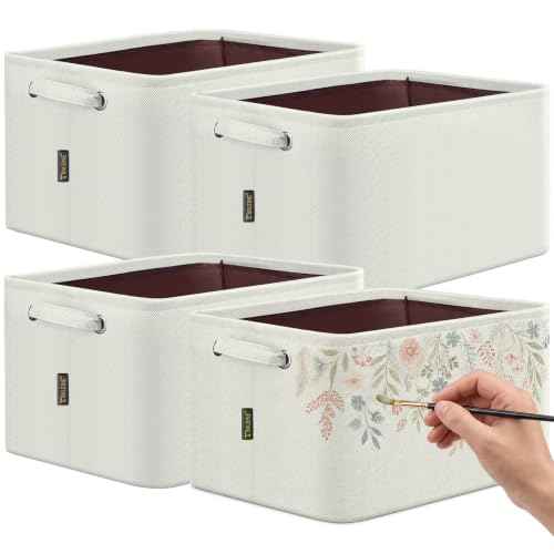 4 Pack Fabric Closet Storage Bins for Shelves (4 Count)