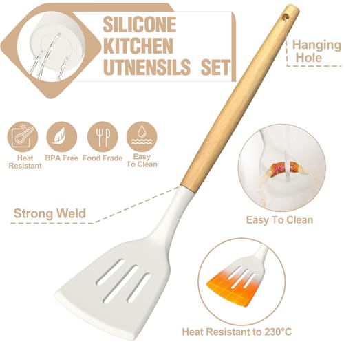 Silicone Kitchen Utensil Set (34 Count)