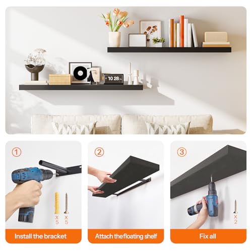 Floating Shelves for Wall (2 Count)