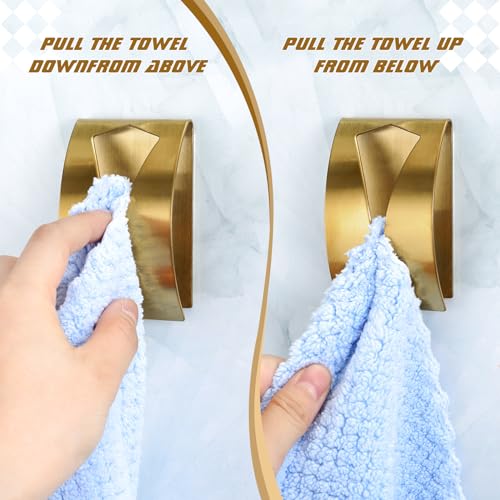 4 Pcs Self Adhesive Kitchen Towel Hook Holder (4 Count)
