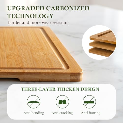 Bamboo Cutting Boards for Kitchen (3 Count)