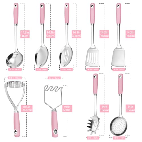 18 0 Stainless Steel Cooking Utensils Set (9 Count)