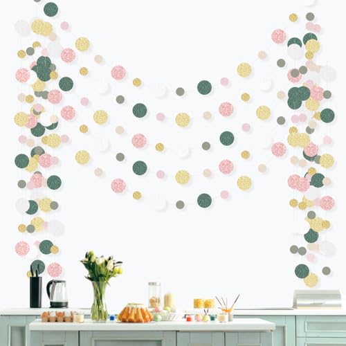 5 Pieces Circle Garland Banner Hanging (5 Count)