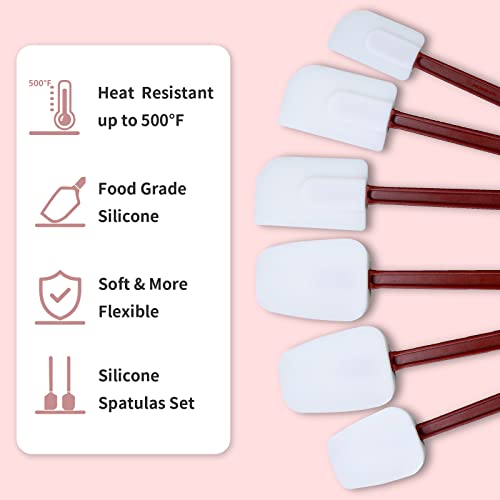 14 INCH Silicone Spatulas Heat Resistant Heavy Duty Rubber Spatulas Commercial Spatulas Set for Kitchen Use Silicone Cooking Utensils Sets of 2 (2 Count)